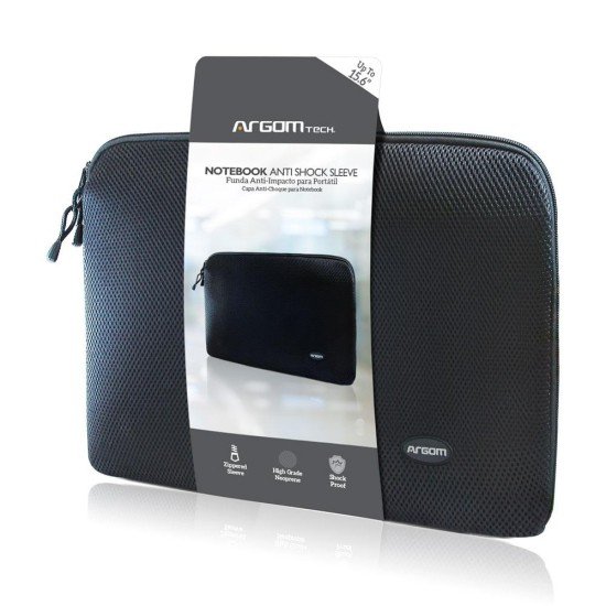 FUNDA ARGOM ANTICHOQUE PARA LAPTOP 15.6" BLACK