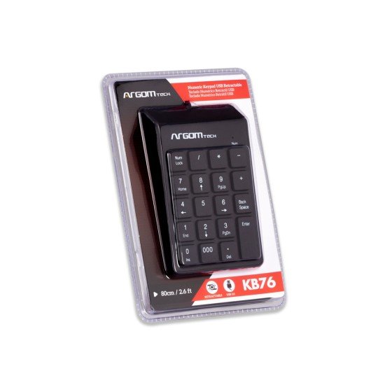 TECLADO ARGOM 1076 NUMERICO USB BLACK