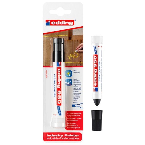 MARCADOR EDDING PERMANENTE 950 INDUSTRIAL BX1 NEGRO (5)