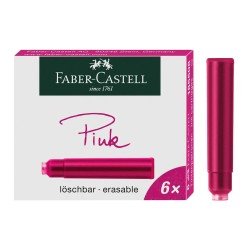 CARTUCHO FABER CASTELL PARA PLUMA FUENTE 185508 CX6 FUCSIA