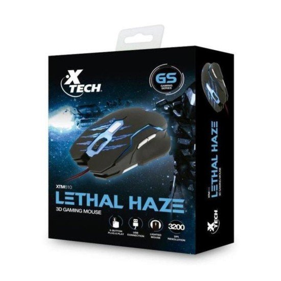MOUSE XTECH XTM-610 LETHAL HAZE USB LUCES LED
