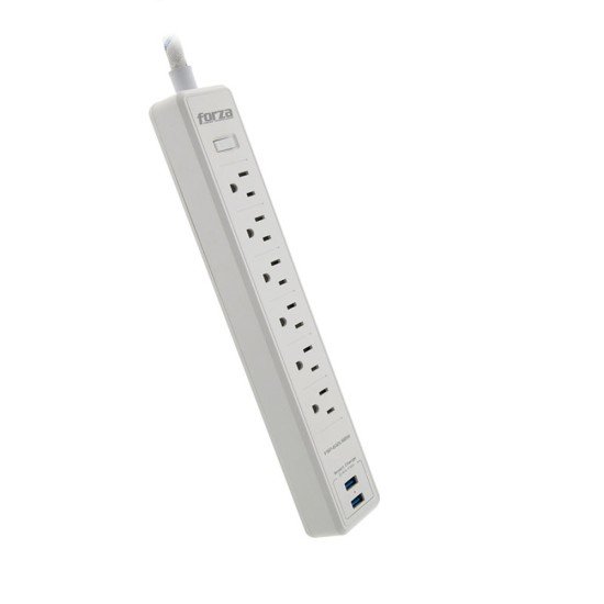 REGLETA FORZA FSP-612 USBW 6 SALIDAS 1680W 120V-240V