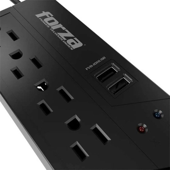 REGULADOR DE VOLTAJE FORZA FVR-1011 USB 4 SALIDAS 500W 115V