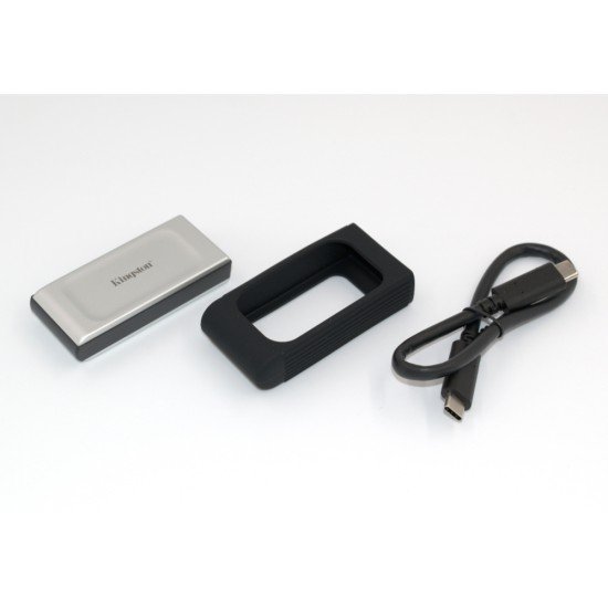 DISCO DURO EXTERNO KINGSTON 500GB SSD USB 3.2 PLATA