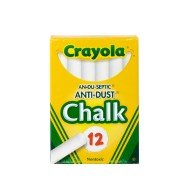 YESO CRAYOLA C501402 12 BARRAS ANTIPOLVO BLANCO