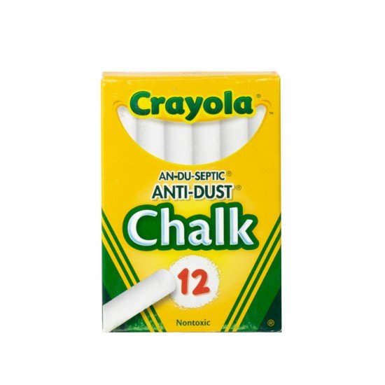 YESO CRAYOLA C501402 12 BARRAS ANTIPOLVO BLANCO