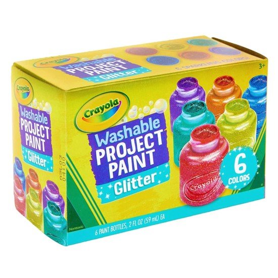 TEMPERA CRAYOLA C542400 GLITTER 59ML 6 COL