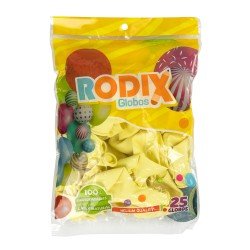 GLOBO RODIX 9 BX25 PASTEL AMARILLO (200)