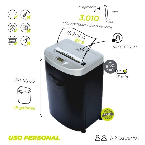 DESTRUCTORA DE DOCUMENTOS DCG MX15