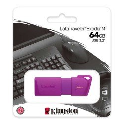 MEMORIA USB 3.2 KINGSTON 64GB DTX EXODIA NEON PURPLE