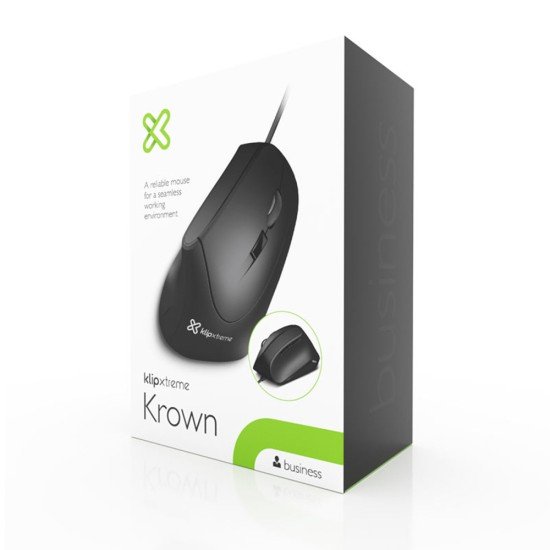 MOUSE KLIPX KMO-506 KROWN VERTICAL USB BLACK