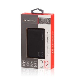 POWER BANK ARGOM 1138BK 12000MAH BLACK
