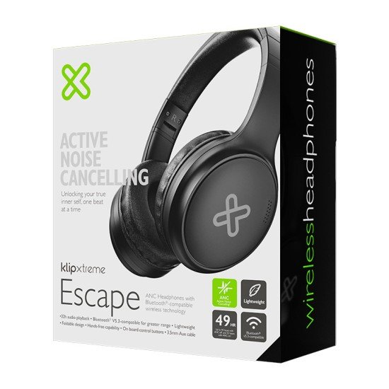 AUDIFONOS KLIPX KNH-300BK ESCAPE BLUETOOTH BLACK 