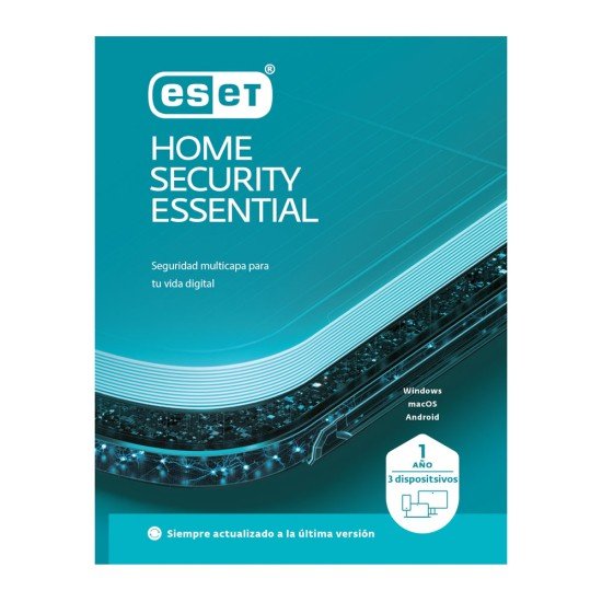 ANTIVIRUS ESET HOME SECURITY ESSENTIAL 3 EQUIPOS 1 AÑO