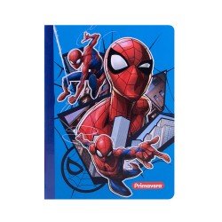 CUADERNO COSIDO PRIMAVERA 100H SPIDERMAN RAYADO (6X8)