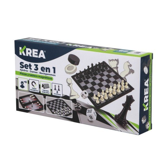 JUEGO DE AJEDREZ KREA 23004 3 EN 1 (48)
