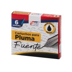CARTUCHO FAST PARA PLUMA FUENTE CX6 NEGRO (960)