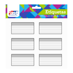 ETIQUETAS PARA CUADERNO FAST BX2 NEGRO (6X24)