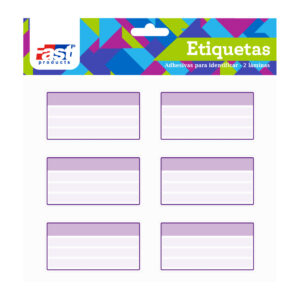 ETIQUETAS PARA CUADERNO FAST BX2 MORADO (6X24)