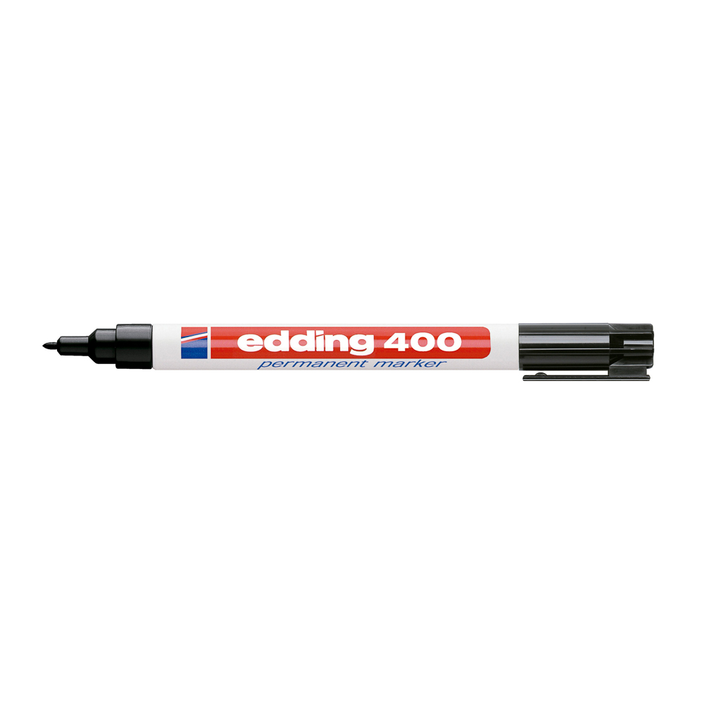edding 400 marcador permanente - negro - 1 rotulador - punta fina