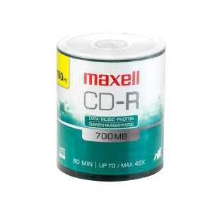CD-R MAXELL TORRE X 100 BULK 48X 700MB DE 80MIN (5) 2