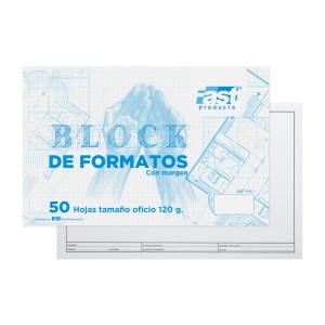 BLOCK FORMATO FAST IMPRESO 120 GRS. OFICIO 50 H. (40) 2