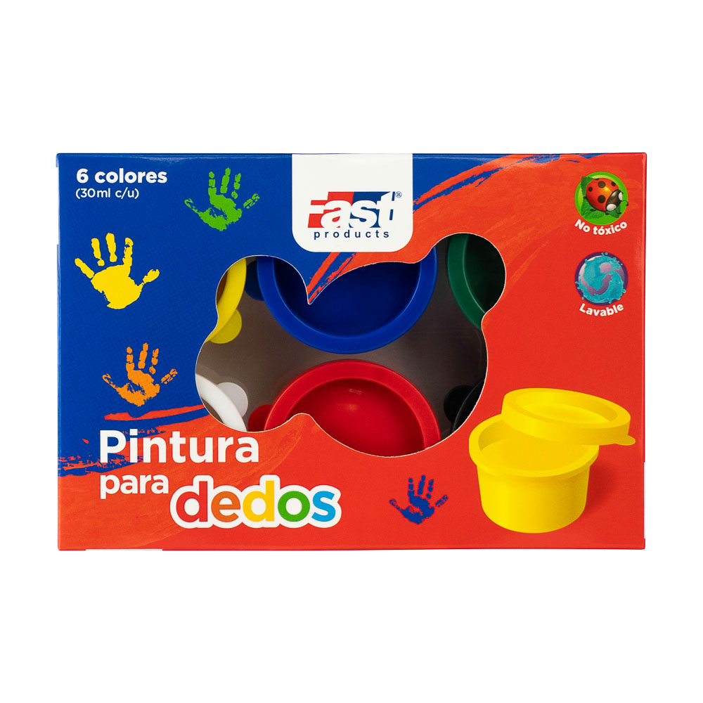 Pintura al Dedo 6 Colores 35 ml Sabonis - LIBRERÍA - PAPELERÍA