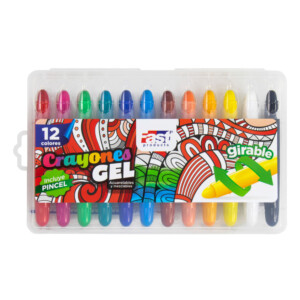 CRAYON GEL FAST COLORFUL 12COL (6X12)