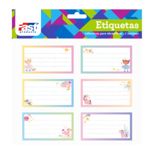 ETIQUETAS PARA CUADERNO FAST BX2 FANTASIA (6X24)