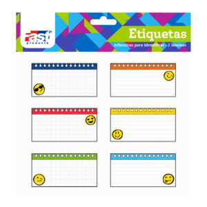 ETIQUETAS PARA CUADERNO FAST BX2 EMOJI (6X24)