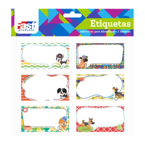 ETIQUETAS PARA CUADERNO FAST BX2 PERRITOS (6X24)