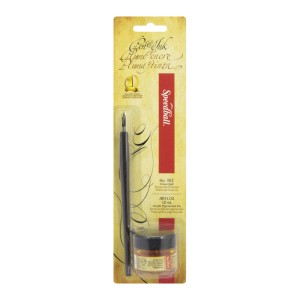 SET CALIGRAFICO SPEEDBALL 4156 PORTAPLUMIN TINTA DORADA BX2