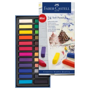 CRAYON PASTEL FABER CASTELL 128224 MINI 24COL SUAVES