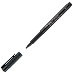 MARCADOR FABER CASTELL PITT CALIGRAFICO 167599 NEGRO