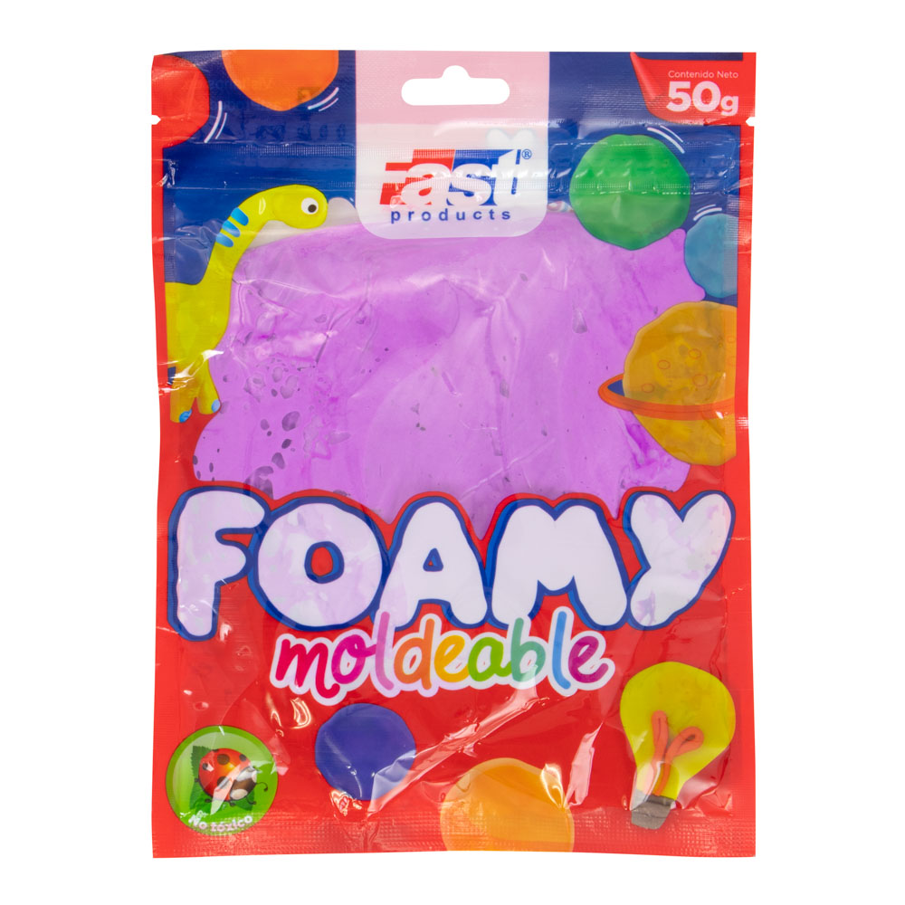 Foamy moldeable - 50 gramos - morado - unidades