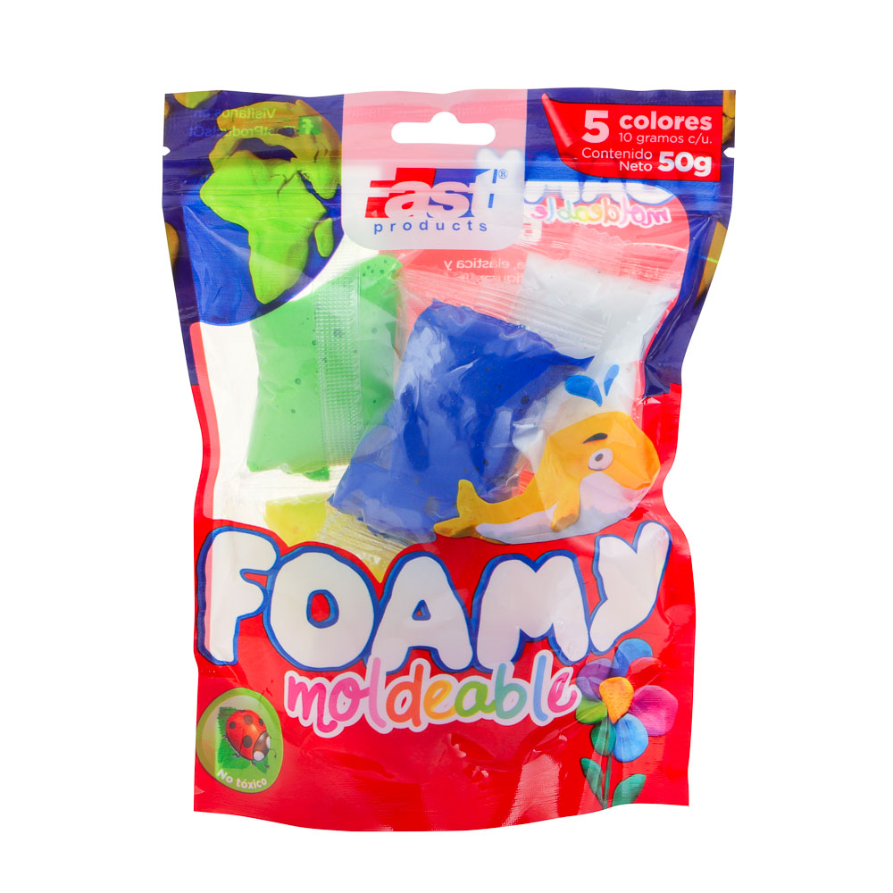 Foamy Moldeable X 5 U. - Packs Colores Únicos