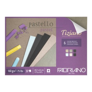 BLOCK PASTEL FABRIANO 46229742 30H. COL. OBSC. 160GR. A3 11.75X16.5″ (5)