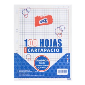 HOJAS CARTA QUICK BX100 CUADROS (50)
