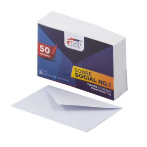 SOBRE BLANCO FAST BX50 SOCIAL 1 BOND 5.7X8.9CM 75G (12)