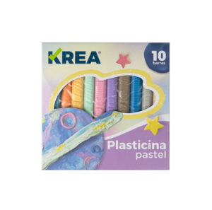 PLASTICINA KREA CAJA X 10 BARRAS DE COLORES PASTEL (50)