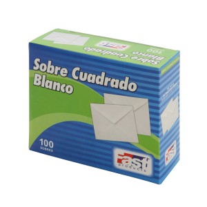 SOBRE BLANCO FAST CUADRADO BX25 2