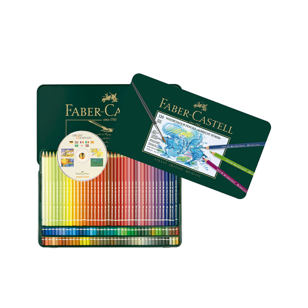 Platino - Set de dibujo Faber-Castell 110084 Estuche de madera. Equipo  básico con 12 colores en lápices de colores para artistas Polychromos,  lápices acuarelables para artistas Albrecht Dürer, lápices pastel para  artistas