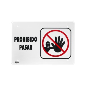 SEÑALIZACION SABLON 7956 35X24CM PROHIBIDO PASAR