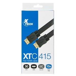 CABLE XTECH XTC-415 HDMI MACHO A HDMI MACHO PLANO 15PIES