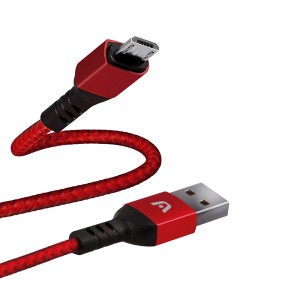 CABLE DURA FORM ARGOM MICRO USB A USB 1.8MTS RED