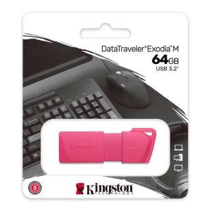 MEMORIA USB 3.2 KINGSTON 64GB DTX EXODIA NEON PINK